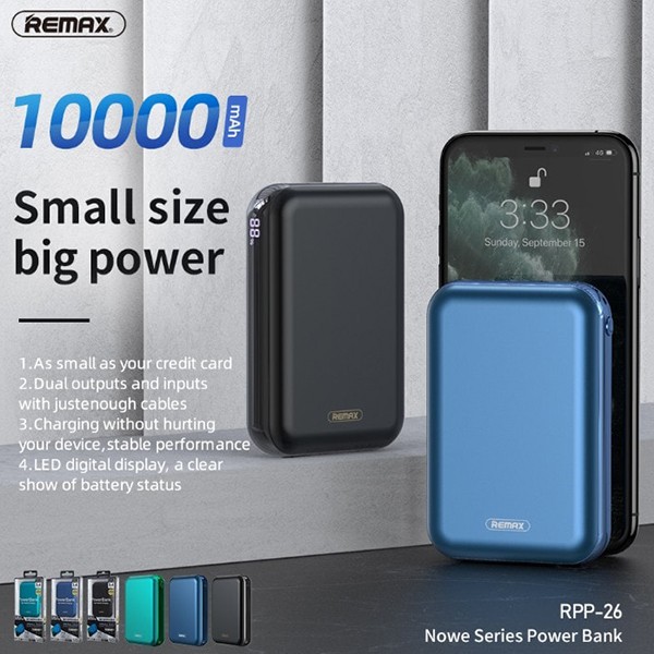 Remax Rpp 26 10000 Mah Small Size High Capacity Power Bank Price In Bangladesh: সেরা দামে পাওয়ার ব্যাংক