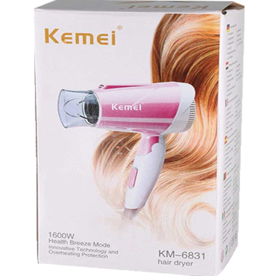 Kemei KM6831 Cool And Hot Foldable Electric Hair Dryer For Women