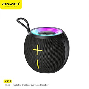 Awei KA19 Portable Outdoor Bluetooth Speaker 360° Stereo Sound Box 12W 66MM Horn Bluetooth Speakers 1800mAh Mini Sound Bar NEW