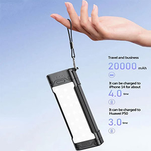 Awei P175K 22.5W 20000mAh Fast Charging Power Bank with Built-in LED Lighting