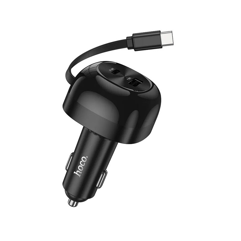 Hoco NZ15 PD60W Type-C with Retractable Cable Car Charger