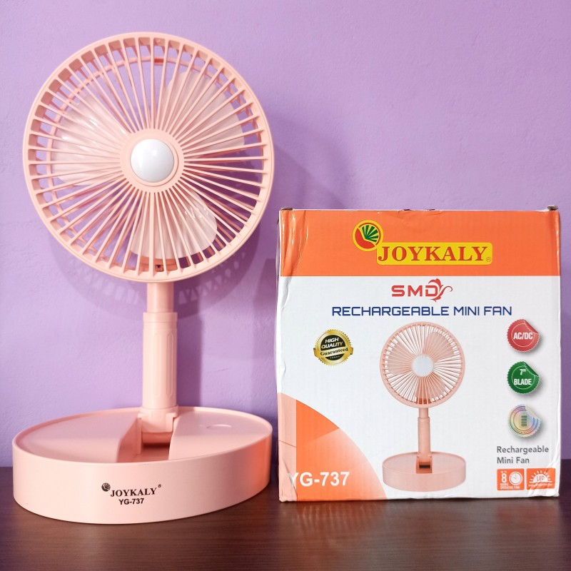 JOYKALY YG-712 Rechargeable 4000 mAh Lithium Battery Strong Wind Table Fan