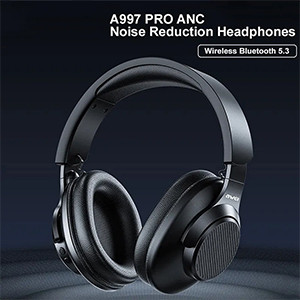 AWEI A997 Pro ANC Wireless Bluetooth Headphones Active Noise Cancelling Earbuds with Mic