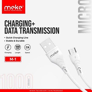 Meke M1 Micro USB, Lightning & Type-C 1 Meter Charging Data Cable