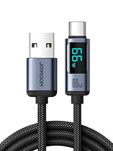 JOYROOM S-AC066A16 Prism Series 66W USB-A to Type-C Digital Display Fast Charging Data Cable