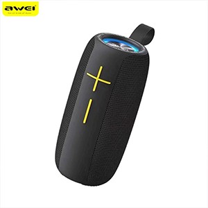 Awei Y370 Bluetooth Speaker Portable Wireless Audio With Led Outdoor Waterproof Loudspeaker Stereo Surround Support FM Radio TF