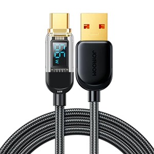 JOYROOM S-AC066A4 66W USB-A to USB-C / Type-C Digital Display Fast Charging Data Cable