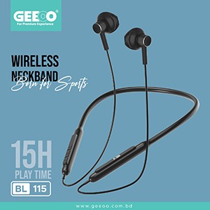 Geeoo BL-115 Neckband Half In-Ear Earphone