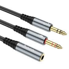 Hoco UPA21 2-in-1 3.5mm Female to 3.5mm 2 Male Audio Adapter Cable