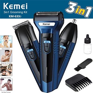 Kemei Km 6330 3 In 1 Hair Clipper Grooming Kit Trimmer