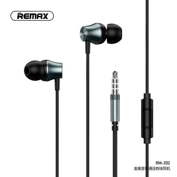 Remax RM-202 Wired Stereo Music In-ear Earphone With Mic