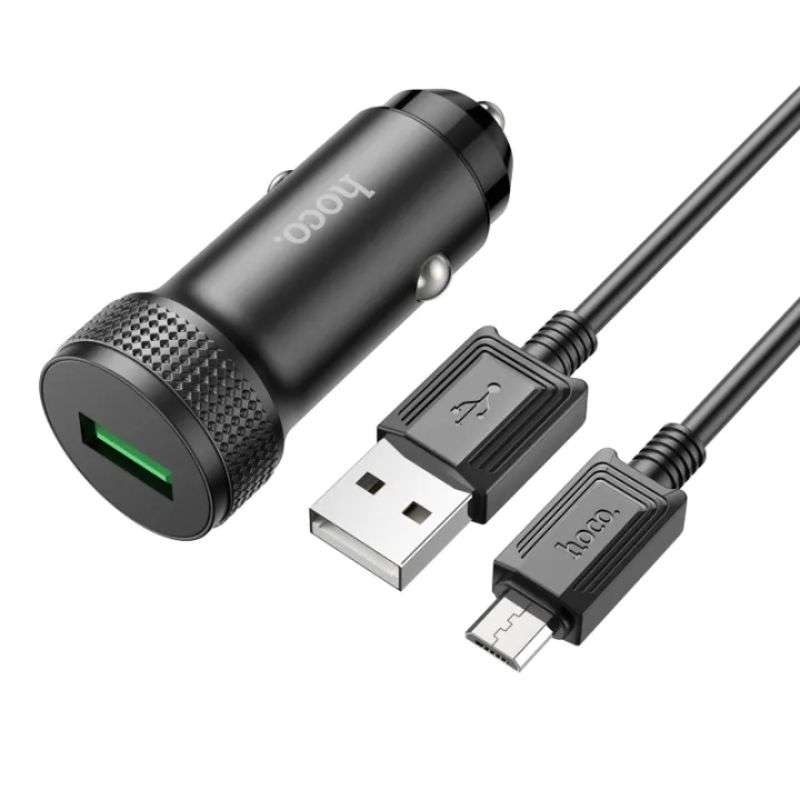 Hoco Z49A Level single port QC3.0 Fast Charging Car Charger Set