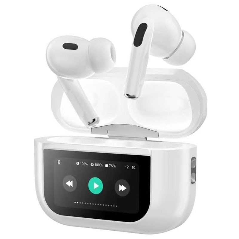 A9 Pro ANC Earbuds Touch Screen Display