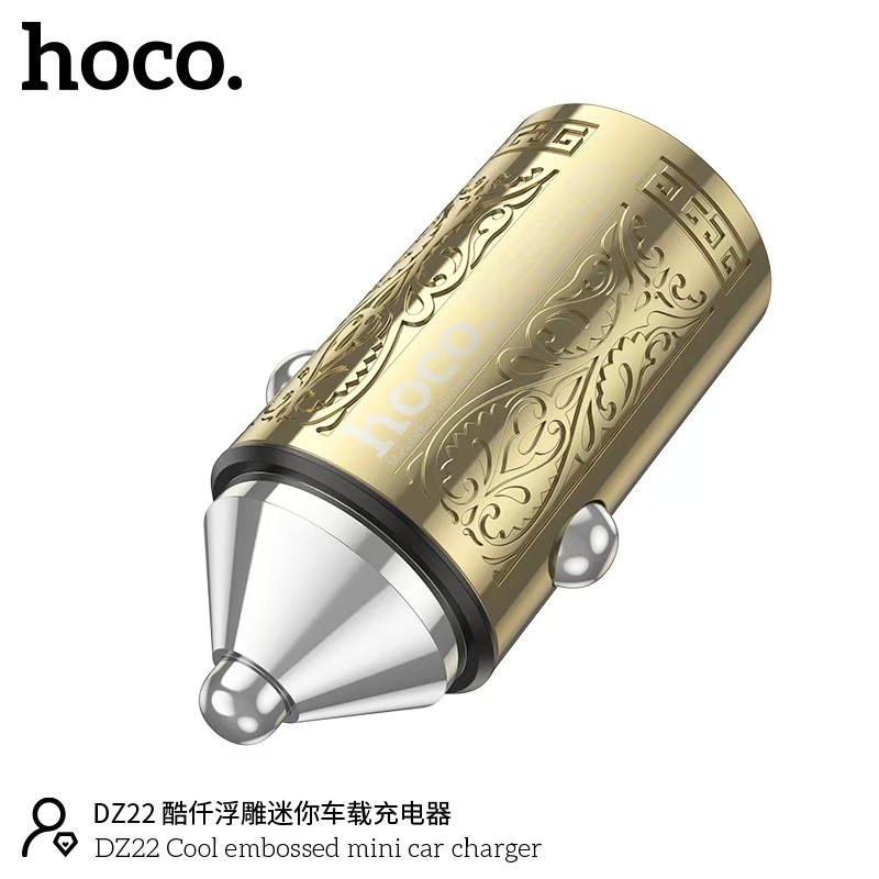 Hoco DZ22 PD 30W Metal Dual Port Mini Car Charger